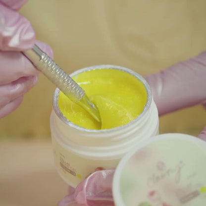 ☀️ Gel Builder Stellar Claumy Nº 12 – Amarillo Radiante con Micro Purpurina