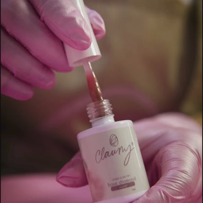 Base Diamond Sunset  15 ml · Micro-chispas coral sunset autonivelantes