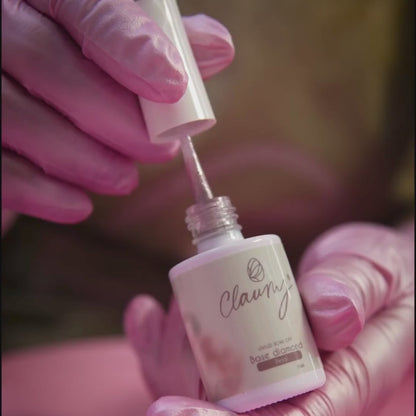 Base Diamond Petal  15 ml · Rosa antiguo con shimmer plata