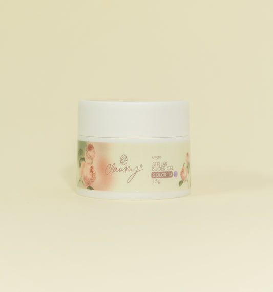 💜 Gel Builder Stellar Claumy Nº 13 – Lila Místico con Micro Purpurina