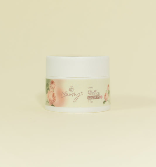 🌸 Gel Builder Stellar Claumy Nº 15 – Rosa Vintage con Micro Purpurina