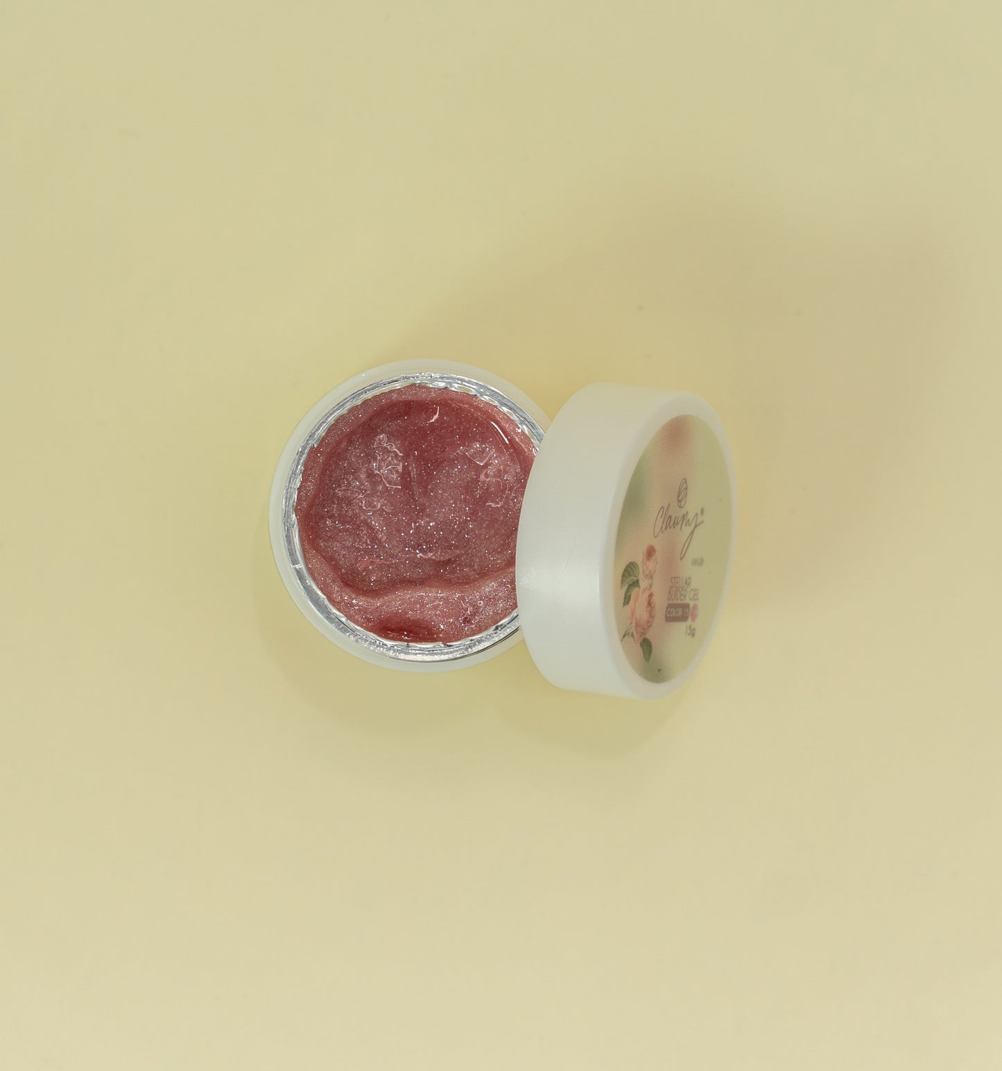 🌸 Gel Builder Stellar Claumy Nº 15 – Rosa Vintage con Micro Purpurina